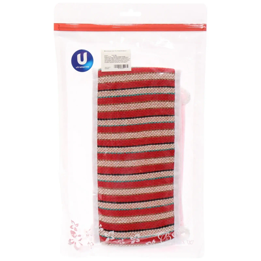 Мочалка для тела «ULTRAMARIN Мatrix», комбинированная, цвет розовый, 70*12см