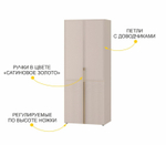 Флоренция-904 (DaVita) 904.13 Шкаф двухдверный с полками и штангой