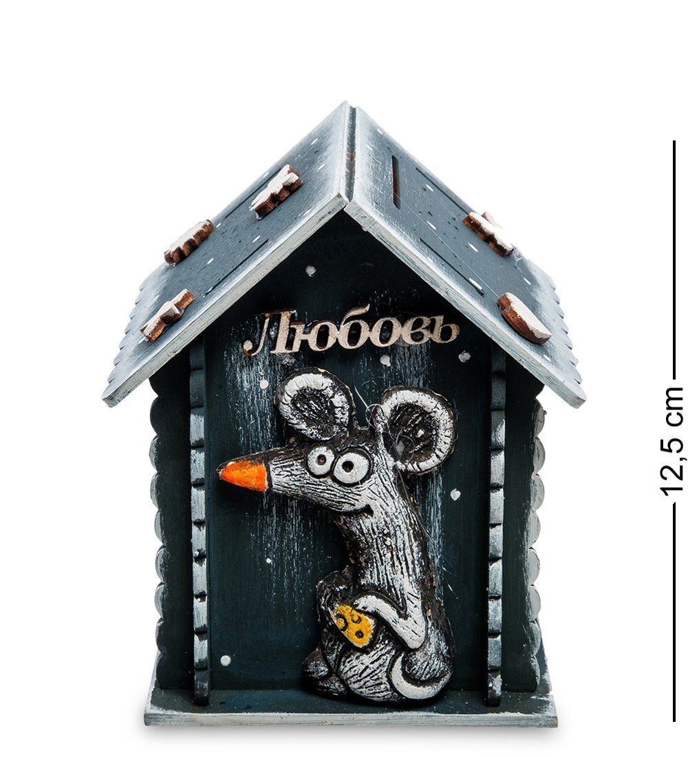 КоКо Шамель KK-621 Копилка-домик «Мышь с сыром» шамот