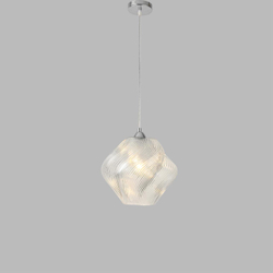8288/1A MODERNI LN26 371 хром/прозрачный, металл/стекло Подвес E27 1*60W 220V TIDE