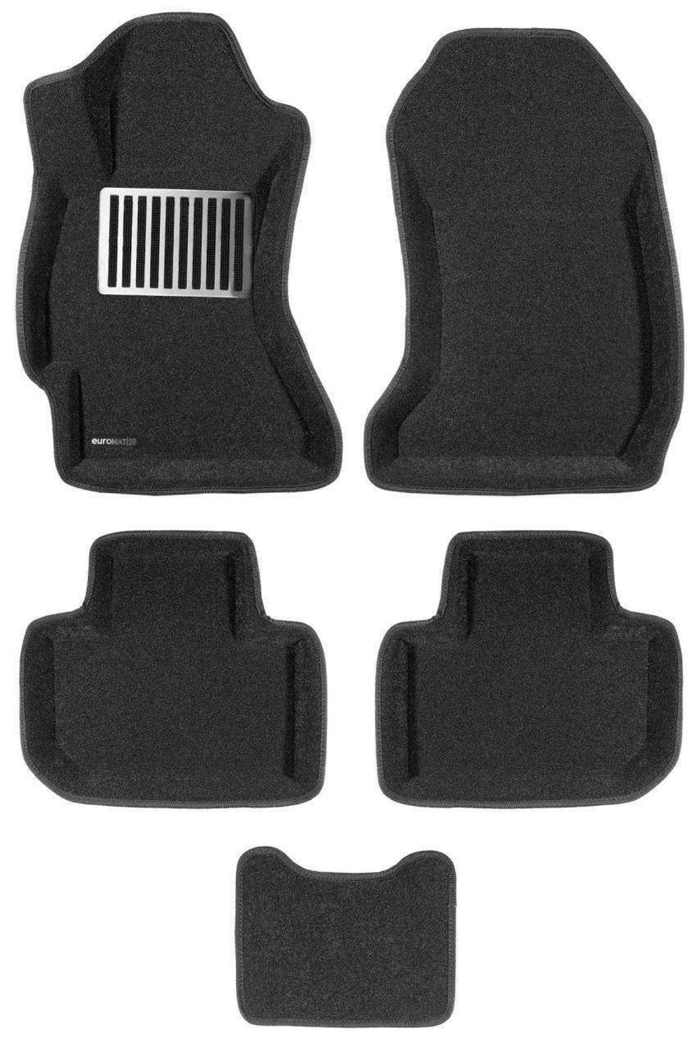 Коврики салона для SUBARU Forester (2012-2018) Euromat 3D Lux черные. Арт. EM3D-004709