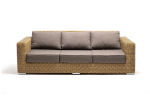 "Боно" диван из искусственного ротанга трехместный, цвет соломенный