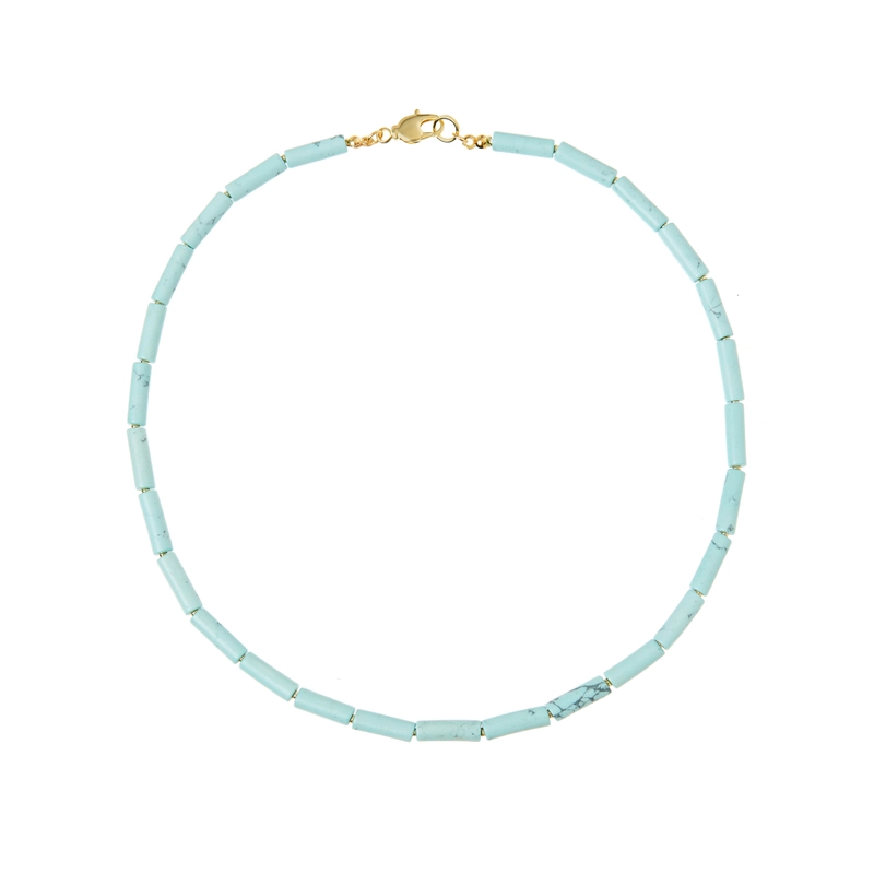 Колье Аквамариновая Трубочка