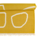 Ковер ручной работы из шерсти и хлопка poetry and steps горчичного цвета, 160х230 см