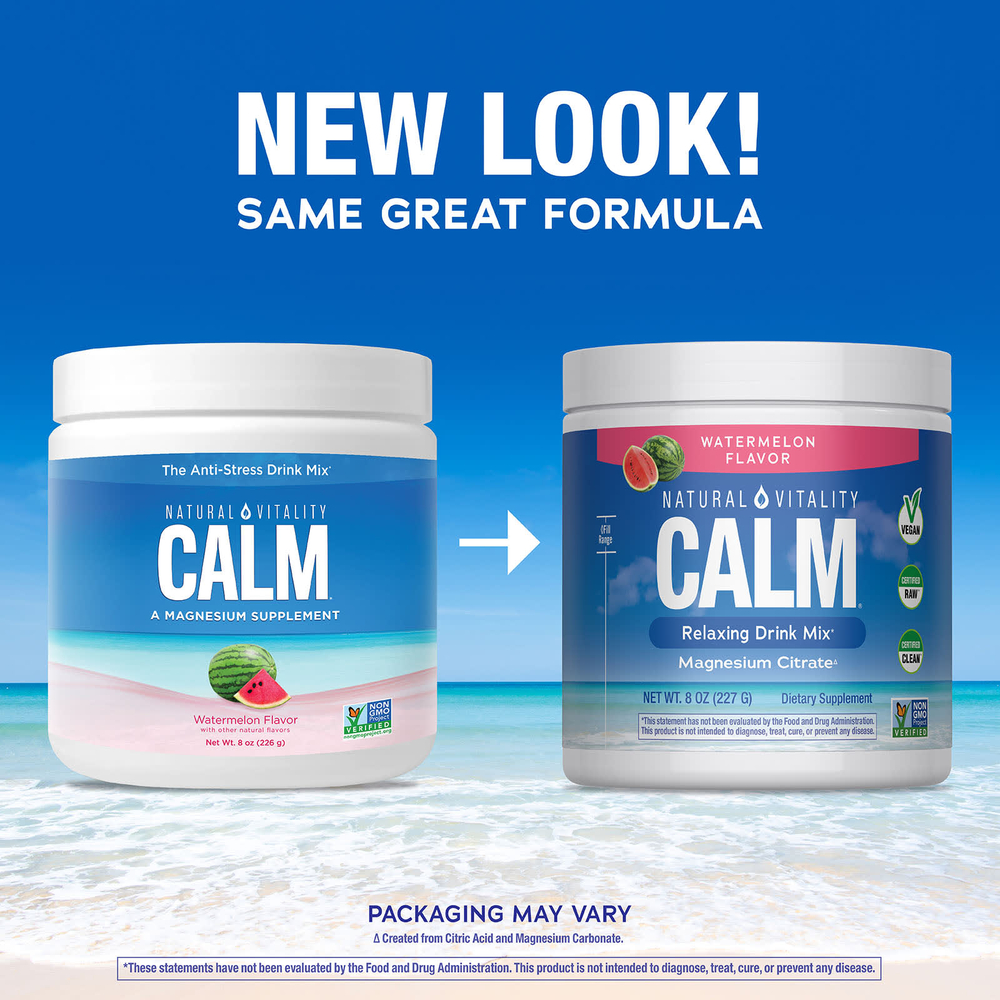 Natural Vitality, CALM®, смесь для расслабляющих напитков, арбуз, 227 г (8 унций)