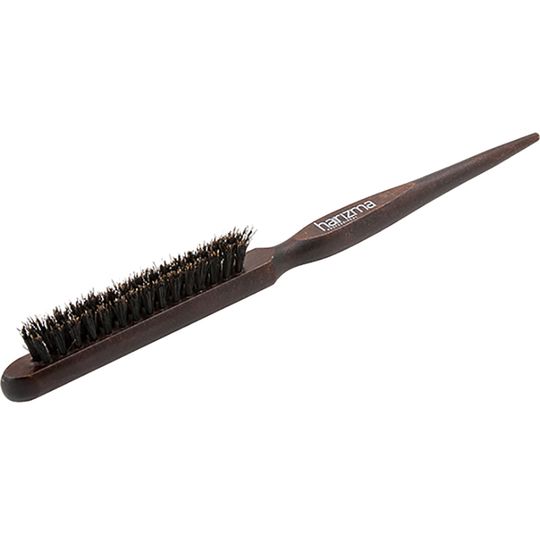 Щетка для начеса Harizma с натуральной щетиной, 3-х рядная (h10624)