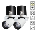 358083 SPOT NT19 470 белый/черный Встраиваемый светильник IP20 LED 3000К 24W 220V LANZA