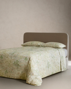 Zara Home - Простыня с садовым принтом, зеленый, 160x280 см