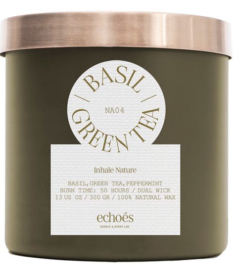 Basil & Green Tea, свеча Inhale Nature collection, Echoes