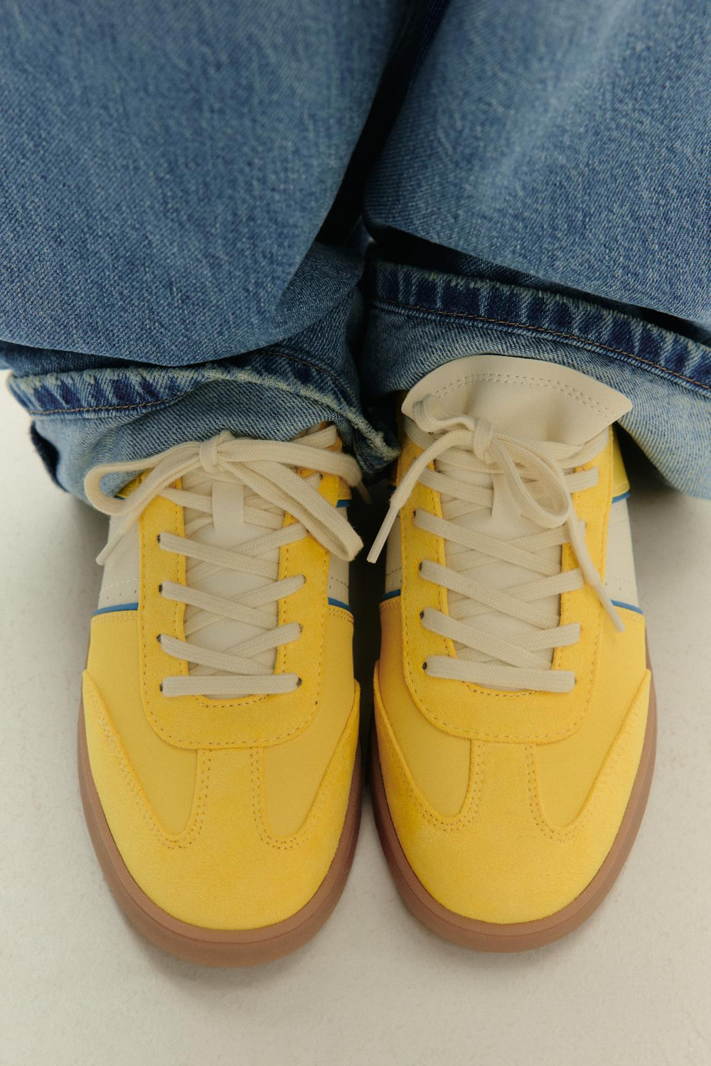 ZARA КРОССОВКИ, ЖЕЛТЫЙ