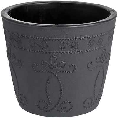 Кашпо для цветов пластиковое 3л d-18 см «Ажур» Антрацит