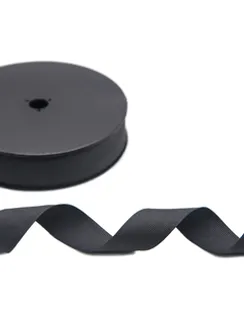 Репсовая тесьма (сантюр), 25 мм, черный 170