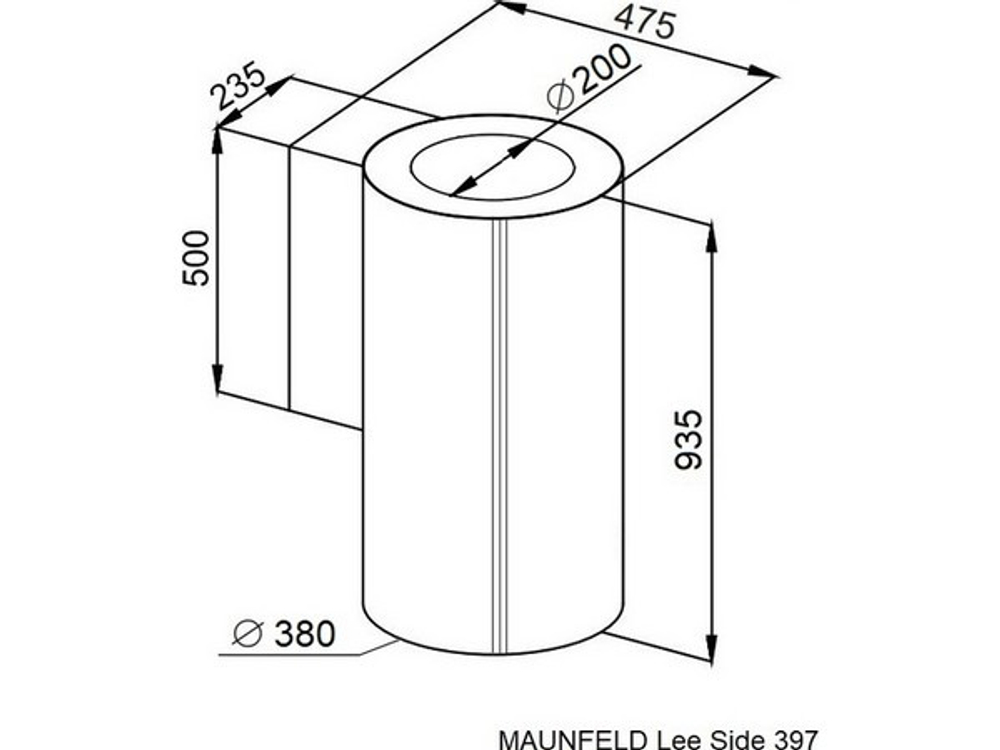 Вытяжка MAUNFELD Lee Side 397 золотой