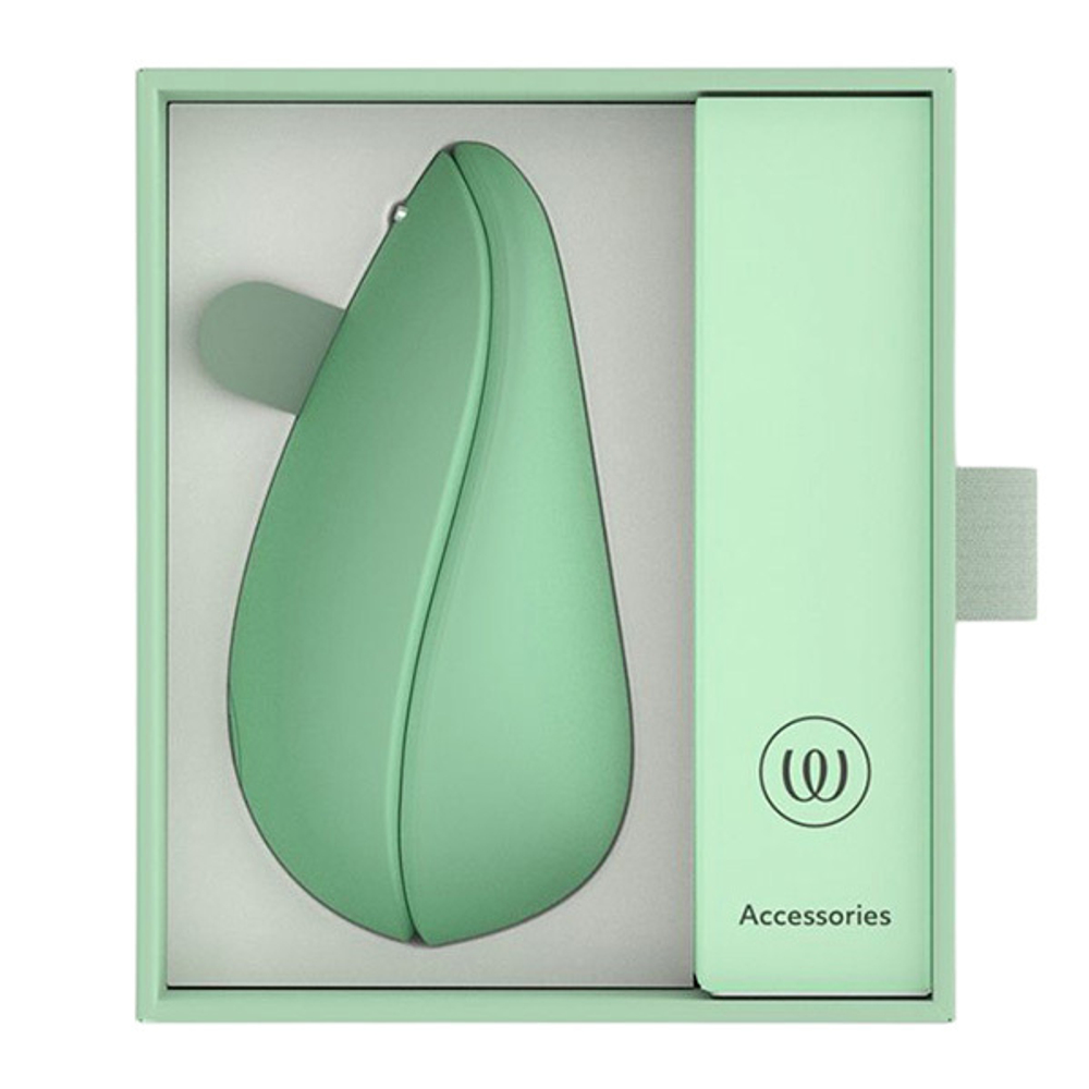 Серо-зеленый бесконтактный клиторальный стимулятор 10см Womanizer Liberty 2 Sage WZ112SG2