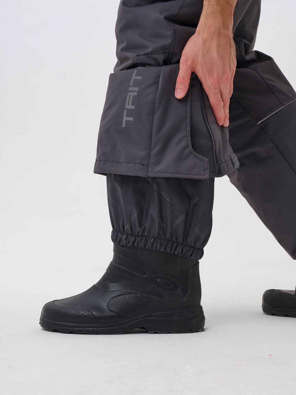 Костюм поплавок "SKIF (Таслан) (-40)", полукомбинезон, Серо-Красный