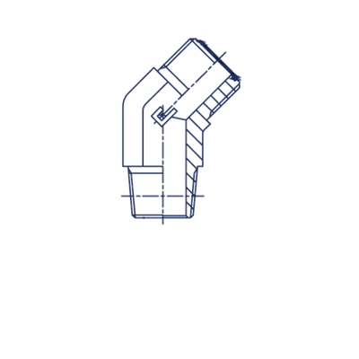 Штуцер FC45 D12 ORFS 13/16 - NPTF 1/2