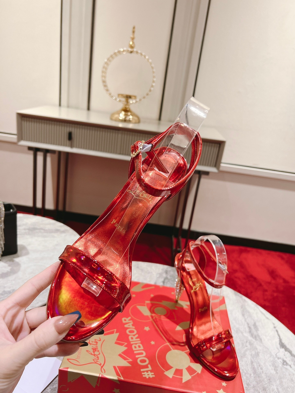 Christian Louboutin Lipstrass Queen 10 cm