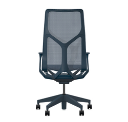 Кресло Herman Miller Cosm, высокая спинка, цвет Nightfall, нерегулируемые подлокотники