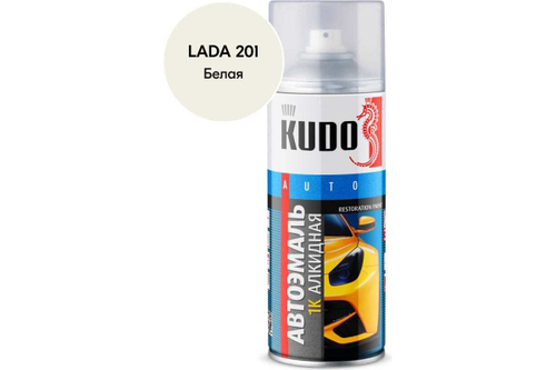 Эмаль алкидная ВАЗ Kudo 201 Белый (520мл) аэрозоль