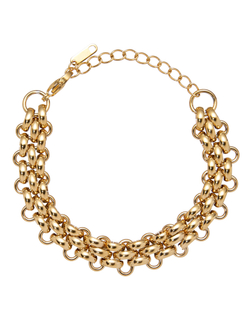 Браслет массивная золотая цепь, плетение