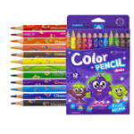 Карандаши цветные Yalong 12 цв, "Fruit aroma" деревян., трехгран., фрукт. аромат, заточенные, дизайн на корпусе, грифель 4,0 мм, картон.уп., европод.