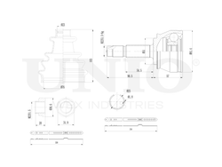 ШРУС внешний UNIO CVJ-20057