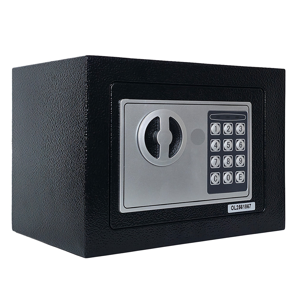 Сейф KUVERT 17EU электронный замок + ключ, 170x230x170 мм, 2.5 кг, черный