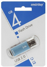 USB флеш накопитель 4 Gb SmartBuy V-Cut Blue, голубой (SB4GBVC-B)