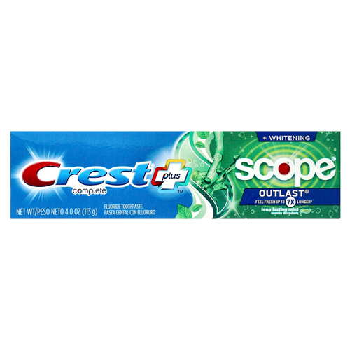 Crest, Plus Complete ™, Scope® Outlast® + Whitening, зубная паста с фтором, мята, 113 г (4 унции)