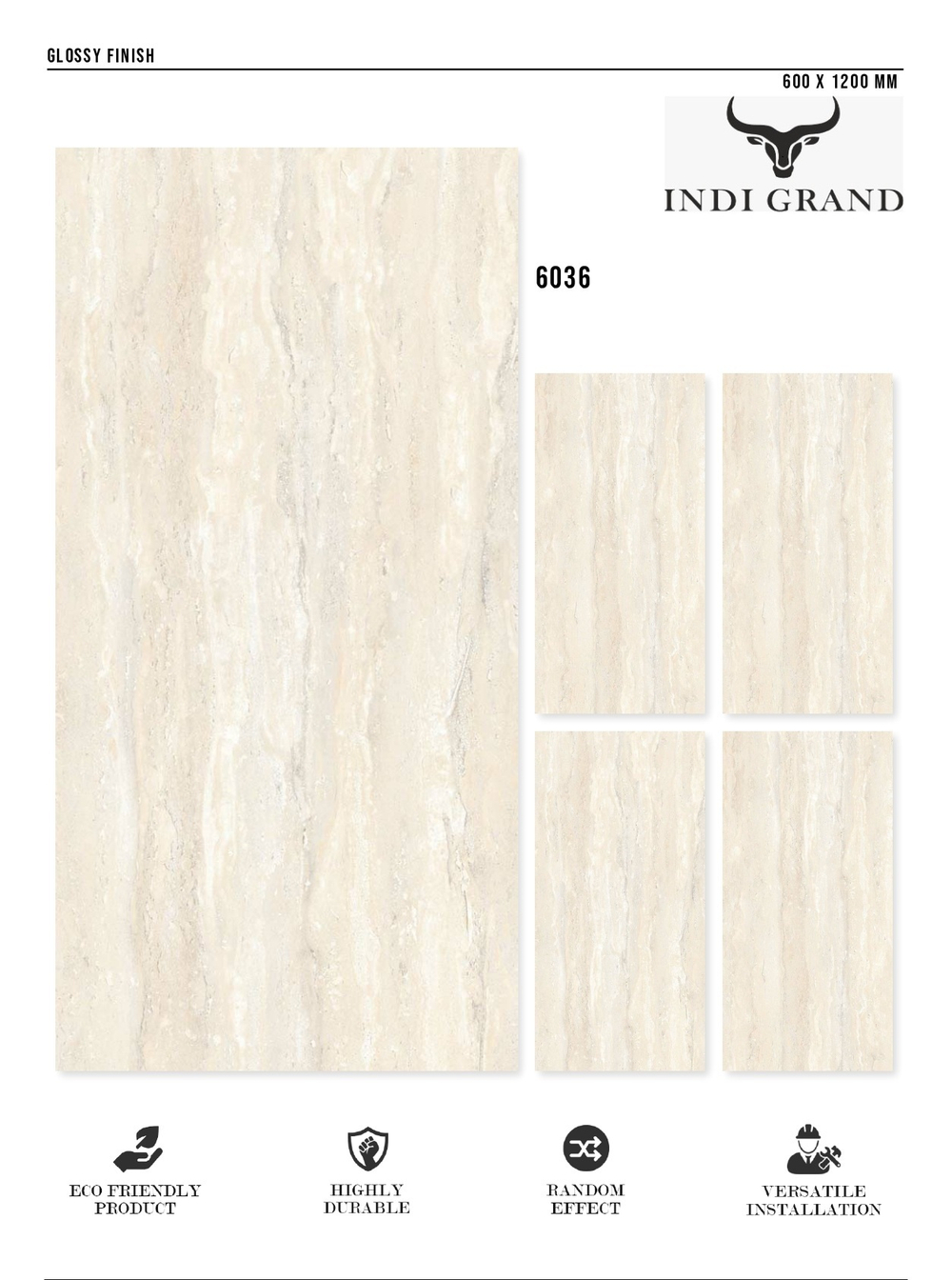 Керамогранит glossy №1 60х120, 6036