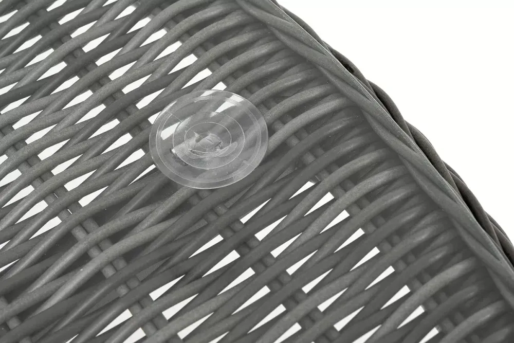 "Эспрессо" плетеный круглый стол, диаметр 118 см, цвет графит