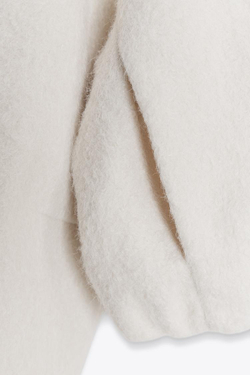 ZARA КУРТКА ИЗ БУКЛЕ С ВОРОТНИКОМ-СТОЙКОЙ, ЭКРЮ