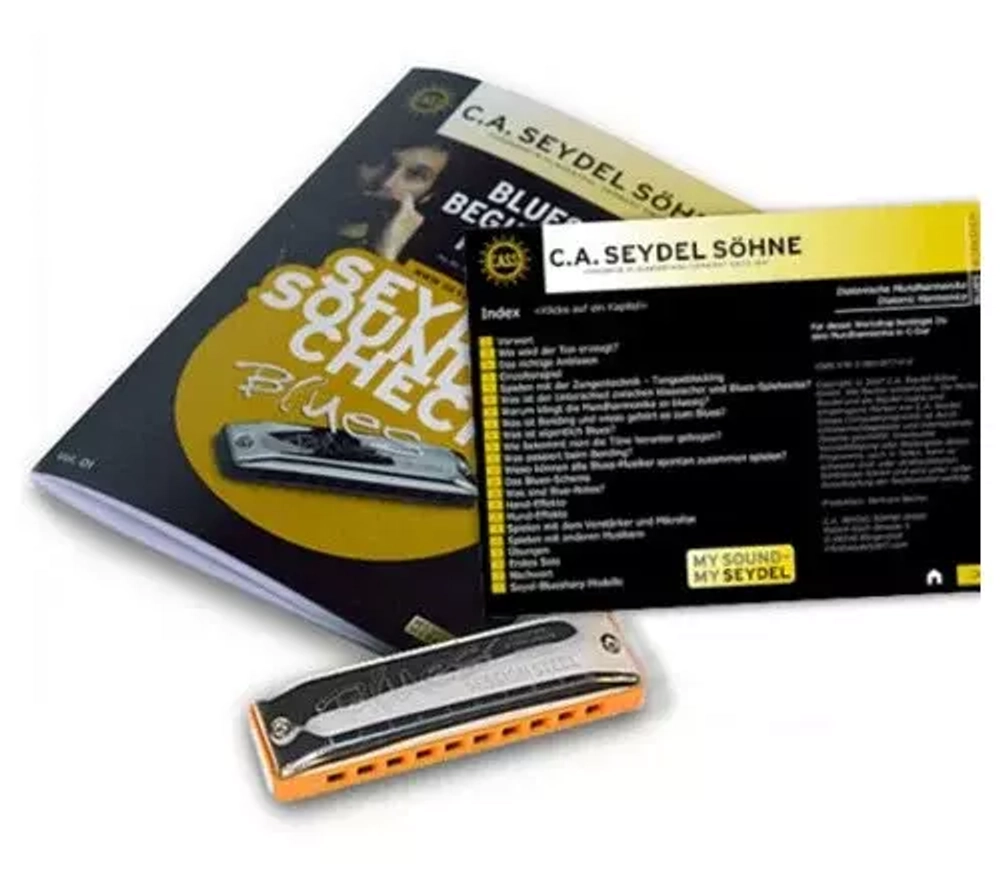 Seydel Sohne 40020 Soundcheck Vol.1 STEEL - Blues Beginner Pack Губная гармошка + буклет и CD.