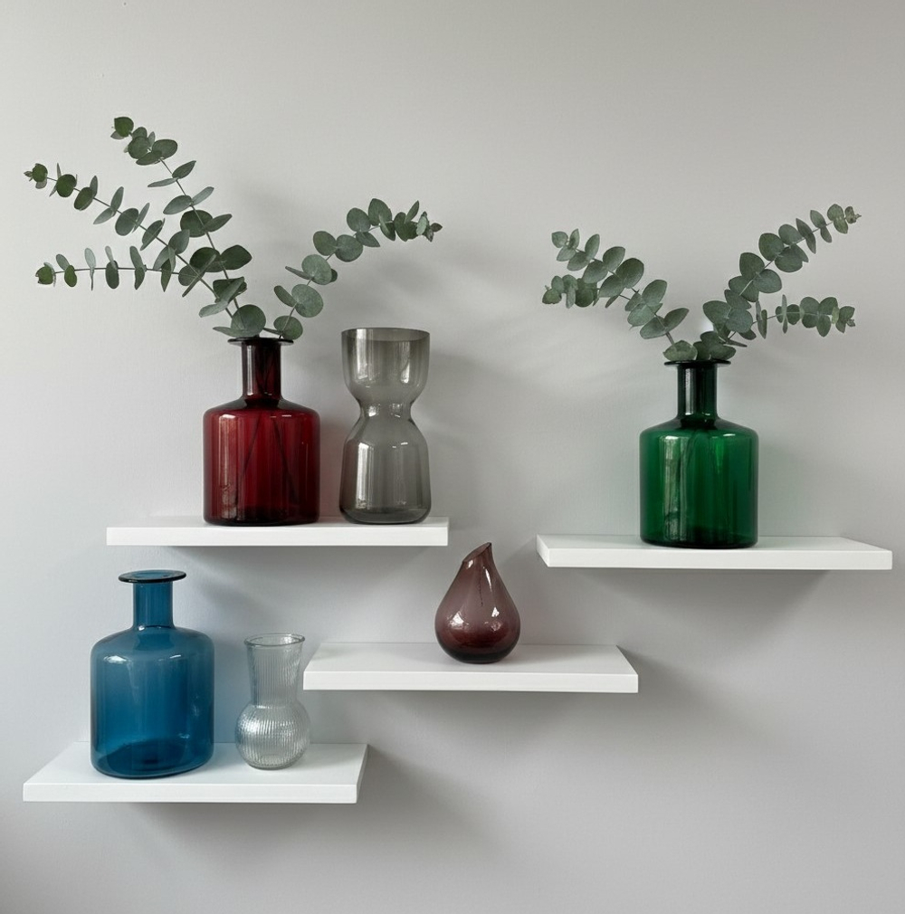 Ваза стеклянная Kanna, синий, стекло