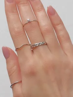 Кольцо набор 5 штук "Идеальные пальчики" искушение, цвет белый в серебре