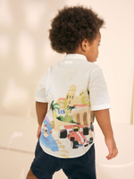 Рубашка с коротким рукавом для мальчика Next E32-588, Белый