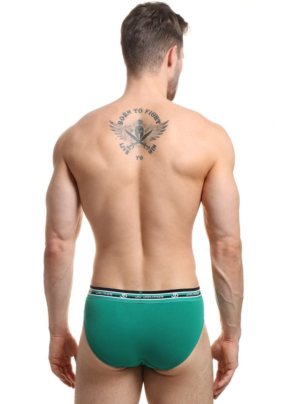 Мужские трусы-слипы с широкой резинкой в спортивном стиле (Размер: L) (Цвет: белый)