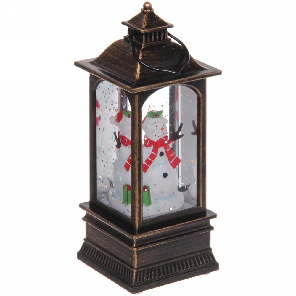 Сувенир с подсветкой Christmas «Фонарь - Весёлый Снеговик» 12,8х5,4 см (3хAG13)