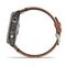 Умные часы Garmin Fenix 7X Sapphire Solar титановый черный с коричневым кожаным ремешком