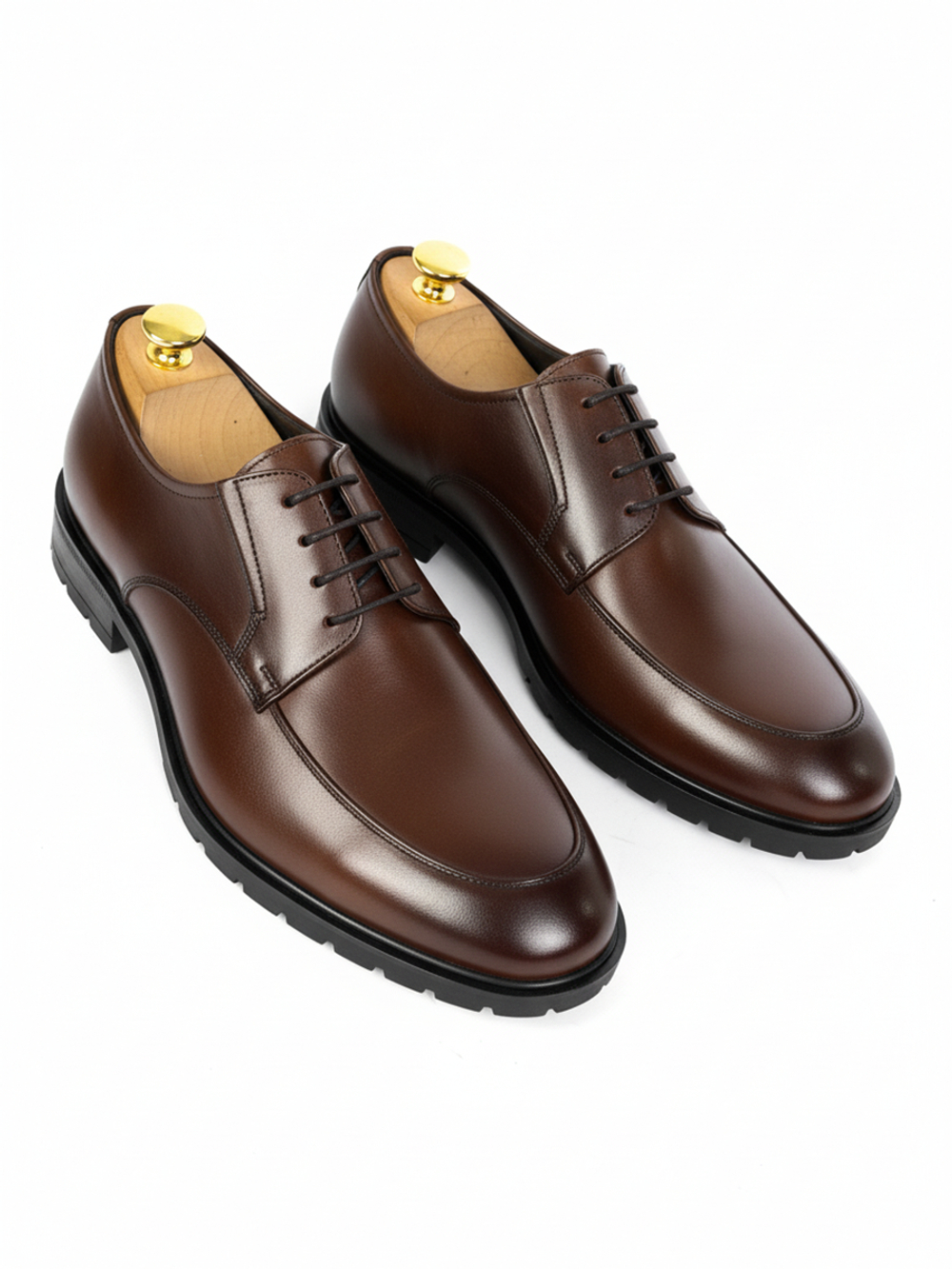 Полуботинки коричневого цвета для строгого городского стиля на осень и весну V598кор Vorsh