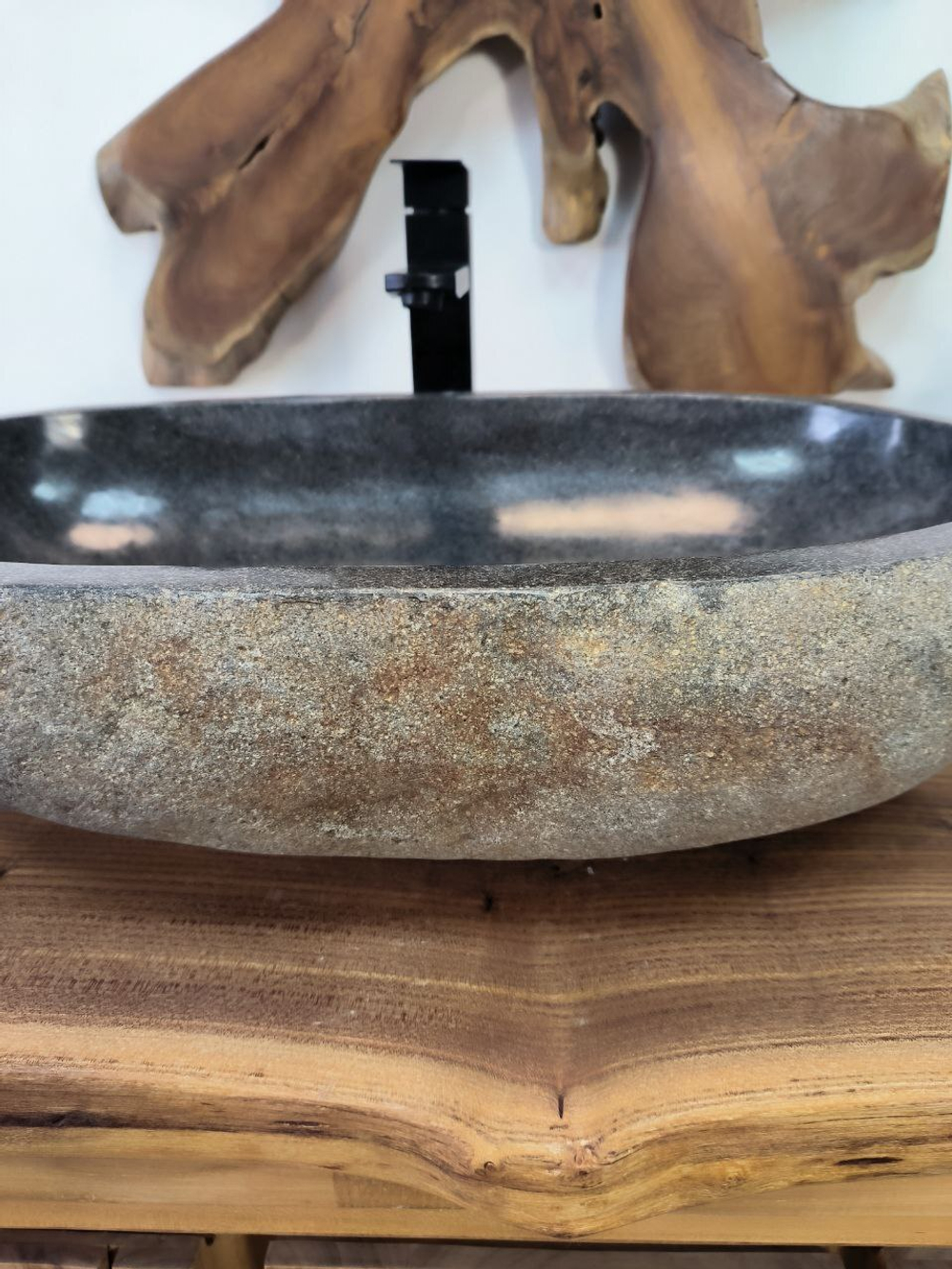 Раковина из речного камня RS-65895 65х40х15 из натурального камня