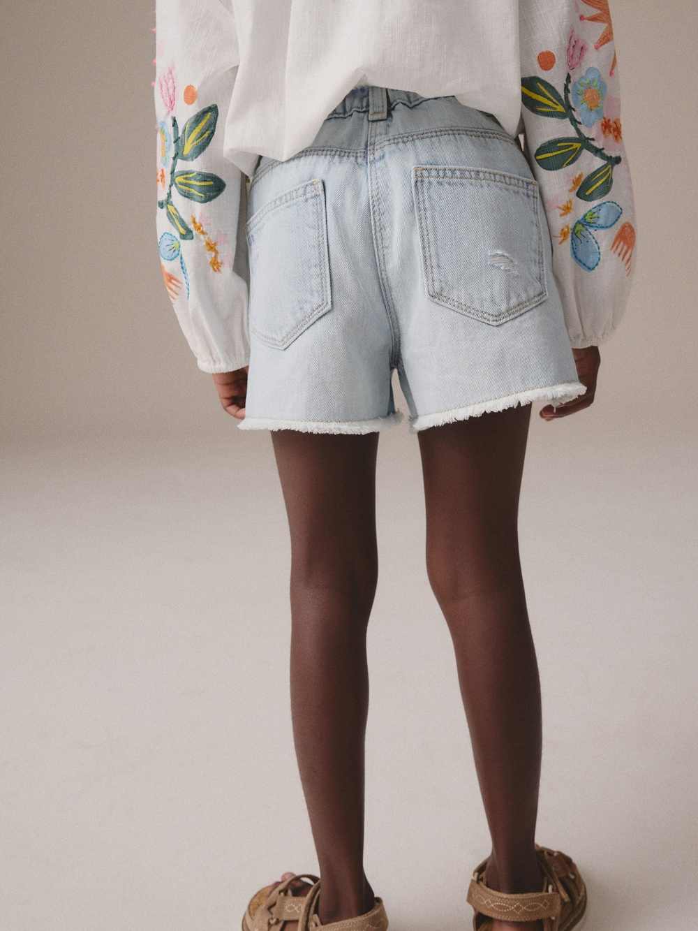 Шорты джинсовые для девочки Next E35-572, Голубой