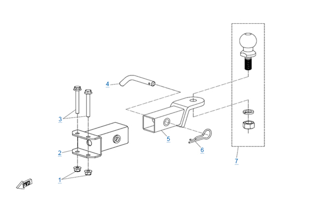 Чекер буксирного устройства (фаркопа) CFMOTO