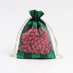 Льняной мешочек для хранения украшений, подарков, трав, 10×14 см, набор из 5 штук