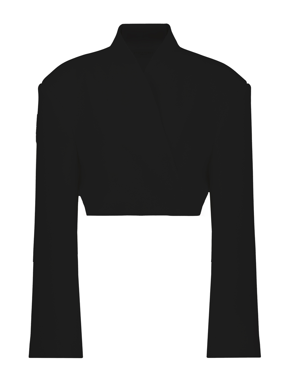 Жакет мини с магнитной пуговицей, черный