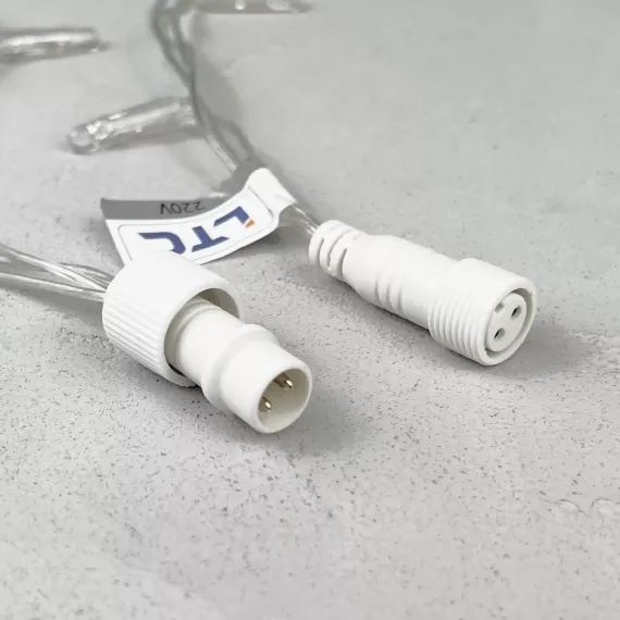 Светодиодная бахрома с колпачком 4,9*0,9 м., 280 теплых белых LED ламп, мерцание, прозрачный провод ПВХ, IP65, Beauty Led (PIL280BLWCAP-10-2WW)