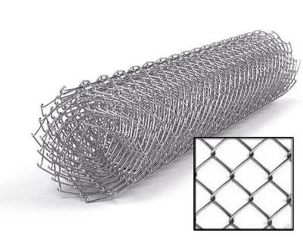 Сетка рабица оцинкованная 50х50х1,5 (1,5х10)