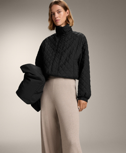 OYSHO Брюки прямого кроя с кашемиром, светло-коричневый