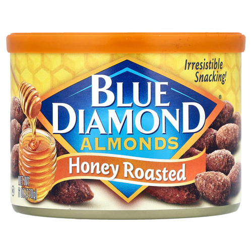 Blue Diamond, Миндаль, обжаренный с медом, 170 г (6 унций)