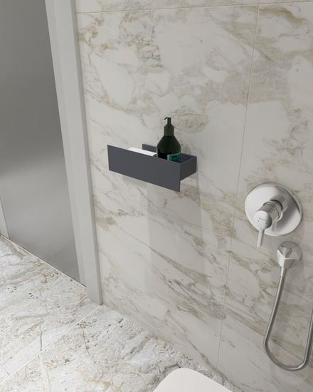 Полка для туалетной бумаги Roll L (графит)